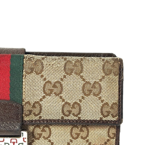 Vintage Gucci GG Monogram Clutch – Beige Canvas Logo Pouch - Picture 2 of 11